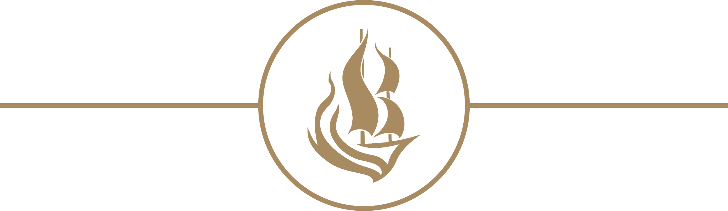 Pioneer Spirit logo in a circle with two connecting line graphics