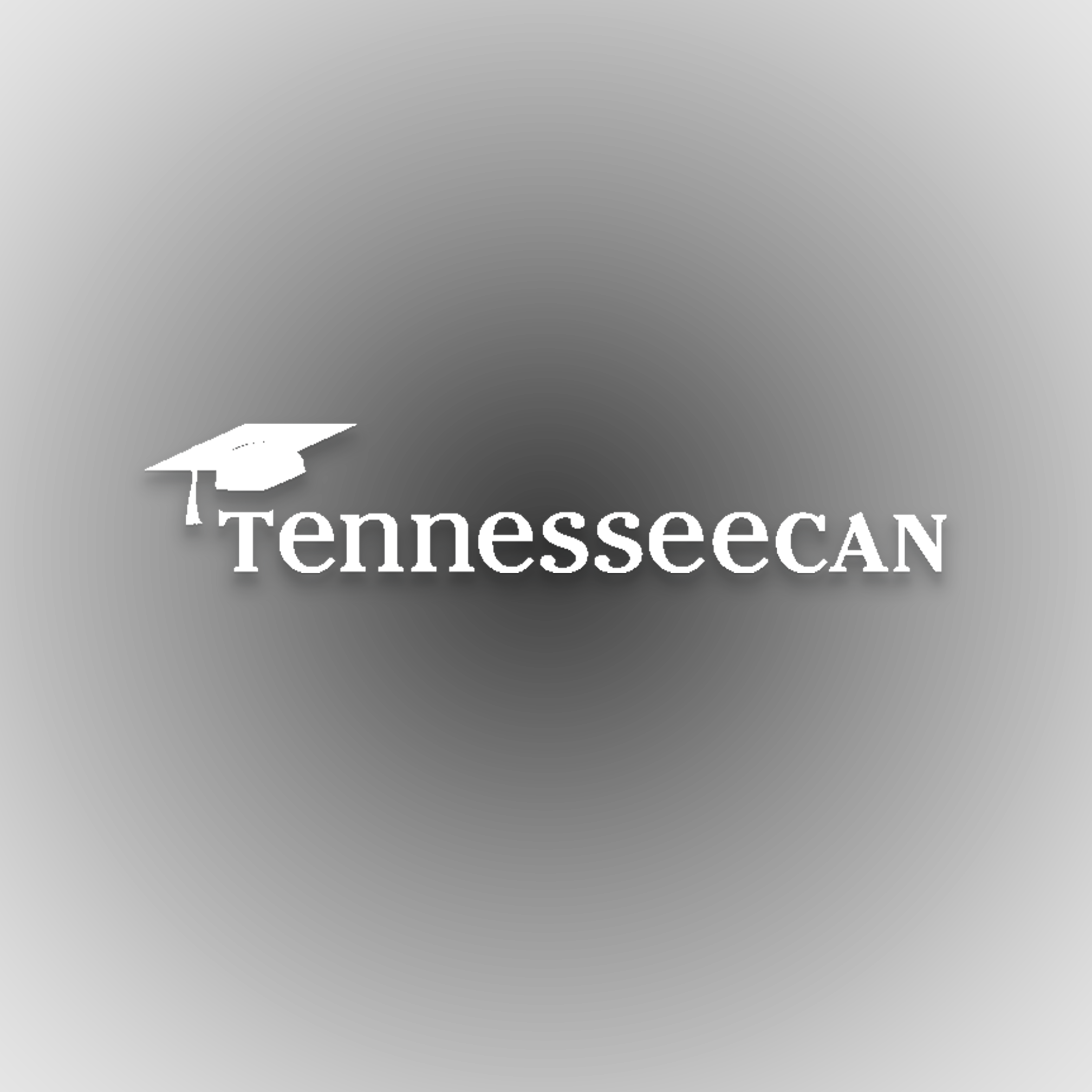 White logo of TennesseeCAN on a black background