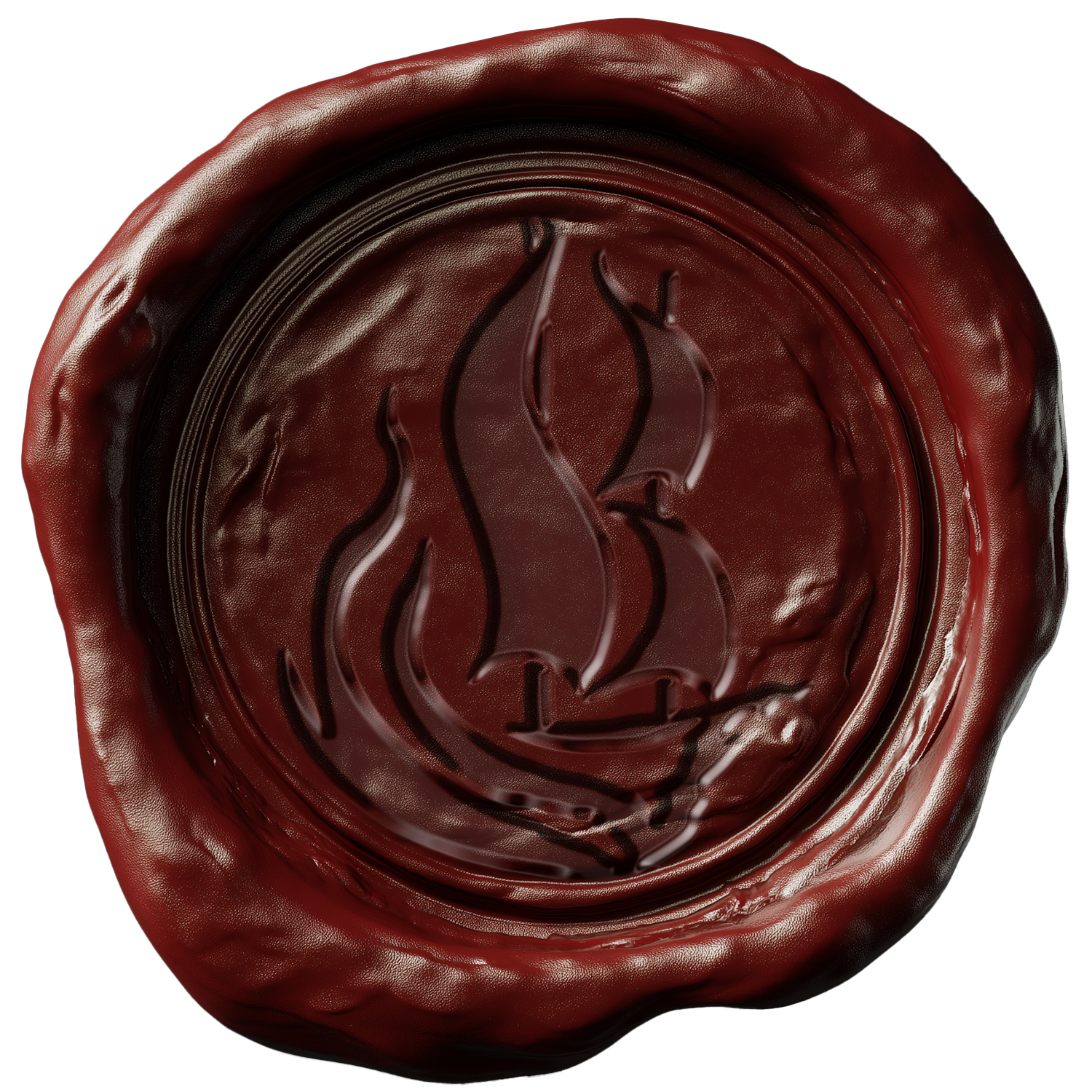 A red wax seal with the Pioneer Spirit logo embossed on the center.