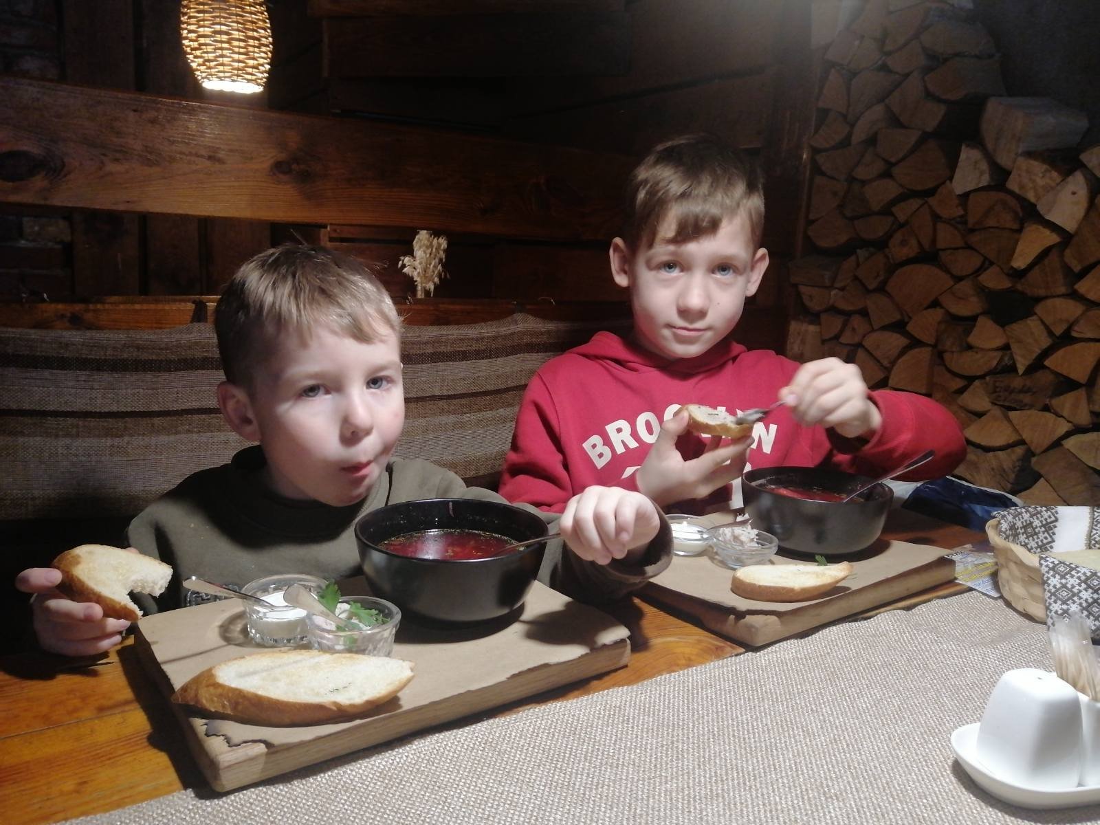 Andriyko (left) and Mykola (right) - Andriy's sons