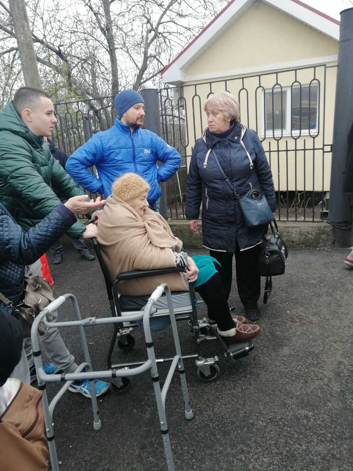 Evacuees leaving Dnipro