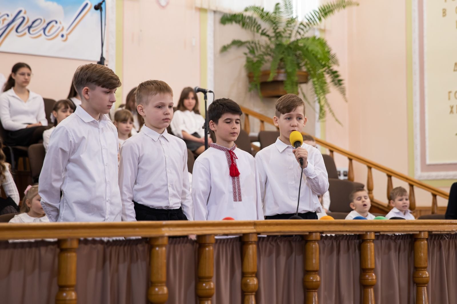 Mykola singing at the Easter church service
