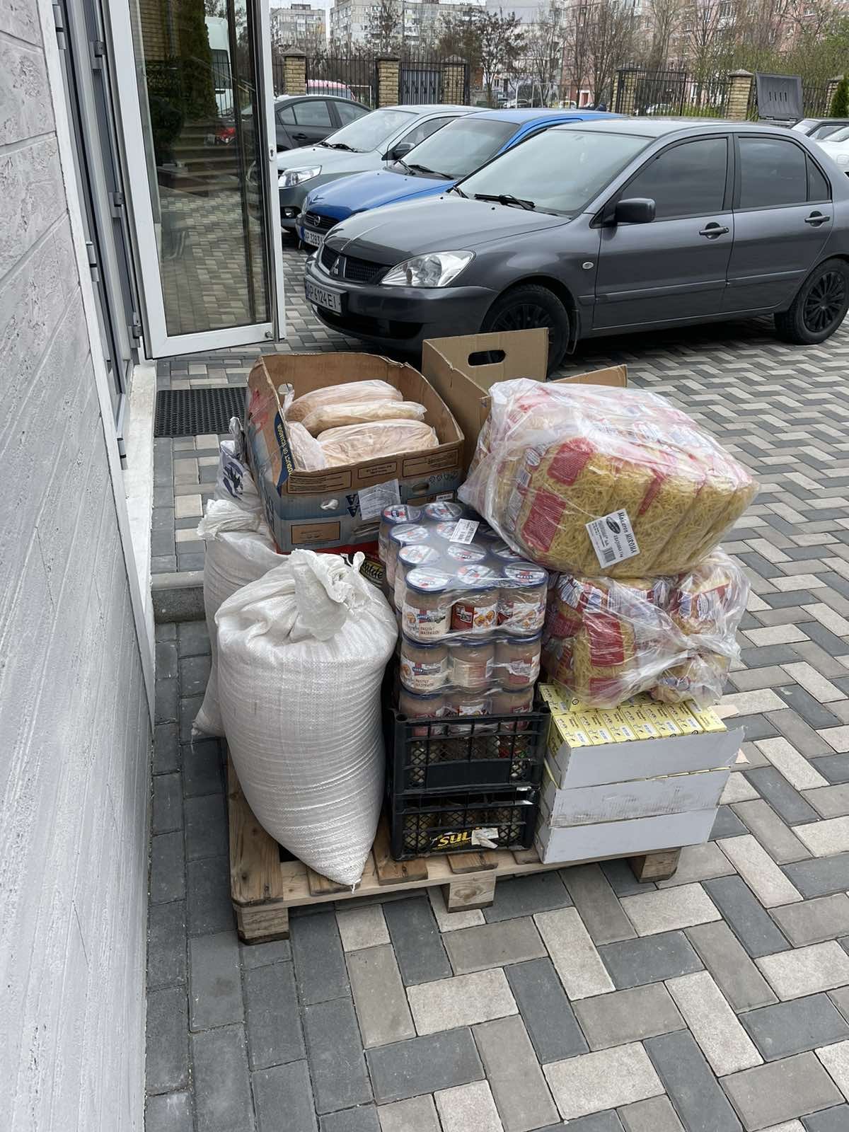Bread and nonperishable food items for distribution