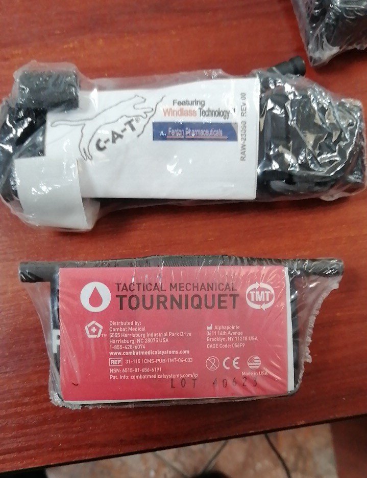 Tourniquets and other first aid equipment needed by the Ukrainian army