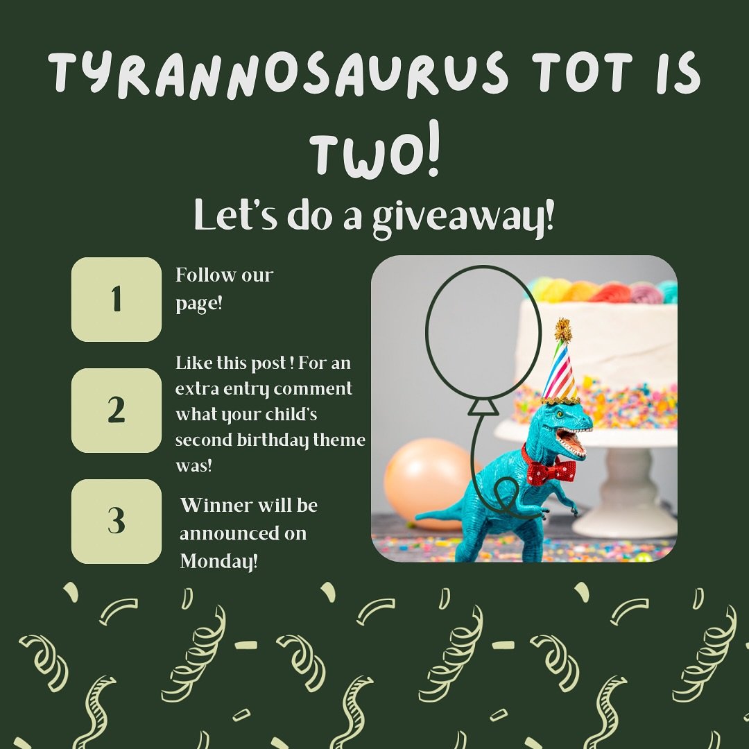 We&rsquo;re 2!

I know I sound like a broken record, but thank you guys so much for supporting Tyrannosaurus Tot! This small business was just a late night dream and it has grown so much over the last year. 

I&rsquo;m still learning so much and will