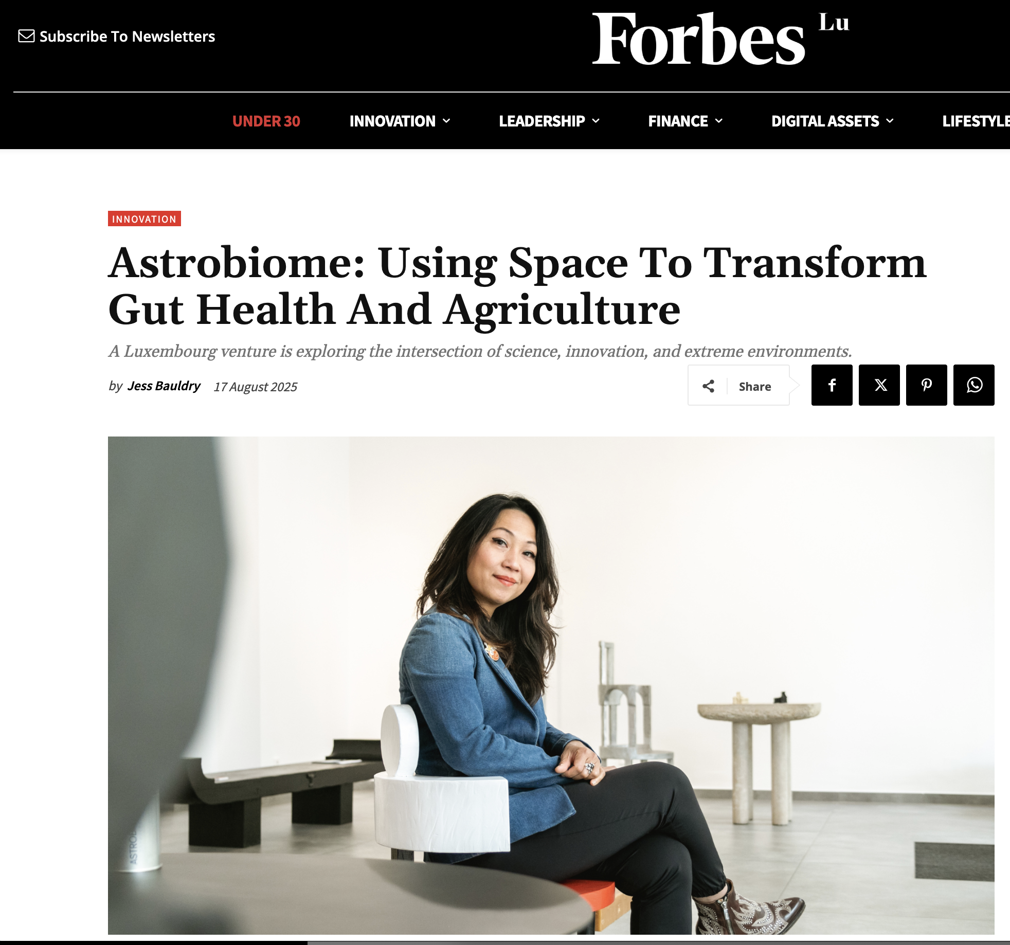 Astrobiome®, featured in FORBES