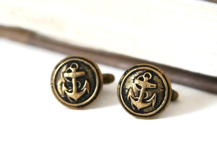 Anchor Cufflinks Nautical Cuff Links