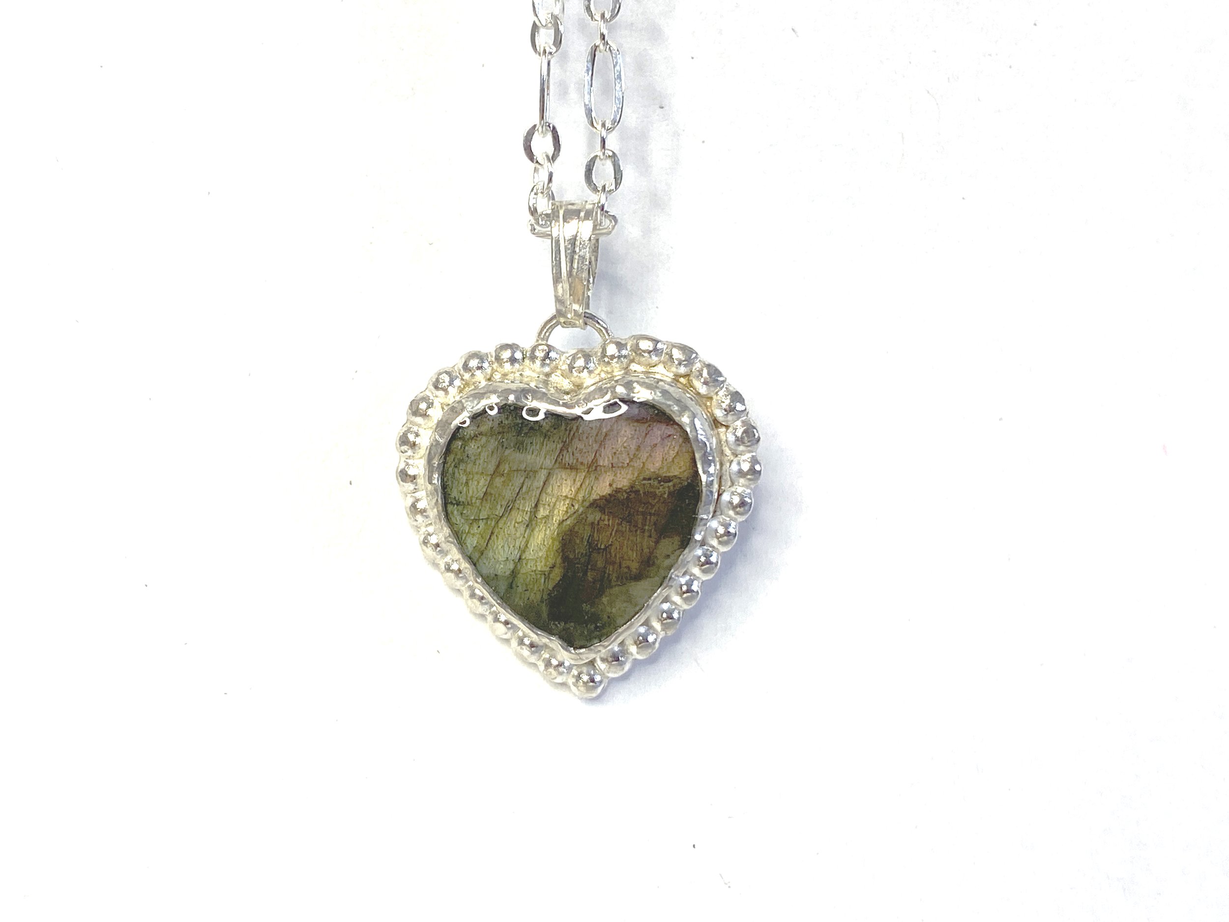 Labradorite Heart Necklace