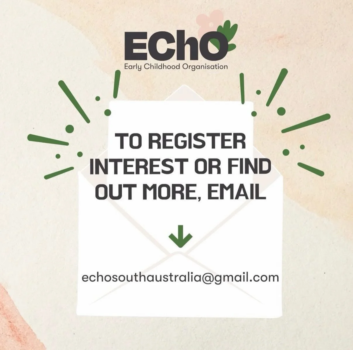 Are you looking to connect and join a group of likeminded peers in 2026? 

EChO are on the hunt for new Committee Members! 

To find out more or register your interest, email us at echosouthaustralia@gmail.com [link in bio]. All Committee Member appo