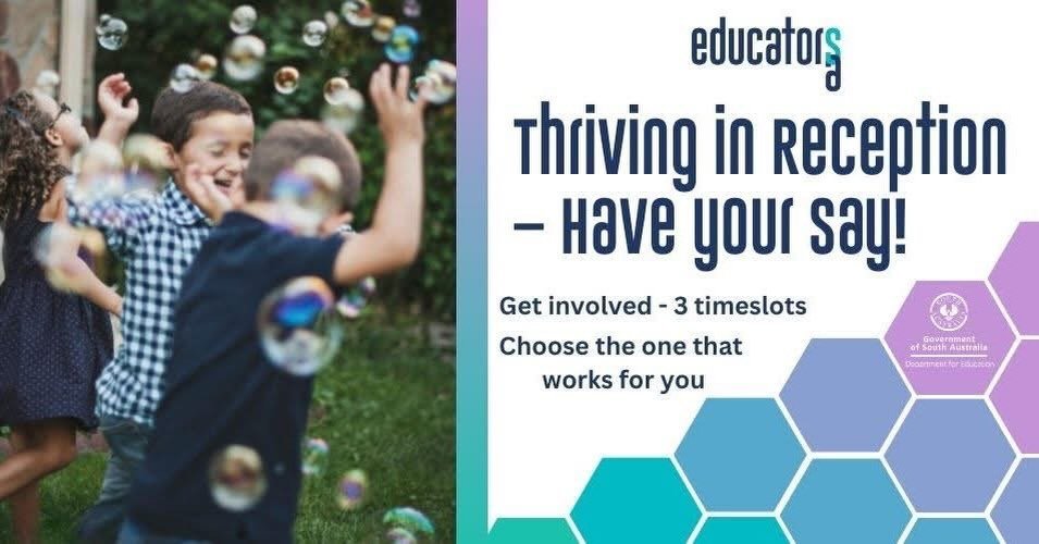 Are you passionate about the first year of a child&rsquo;s school learning journey? Do you want to share your experience, wisdom and advocate for continuity of learning throughout the early years of education? 

Educators SA are collaborating with th