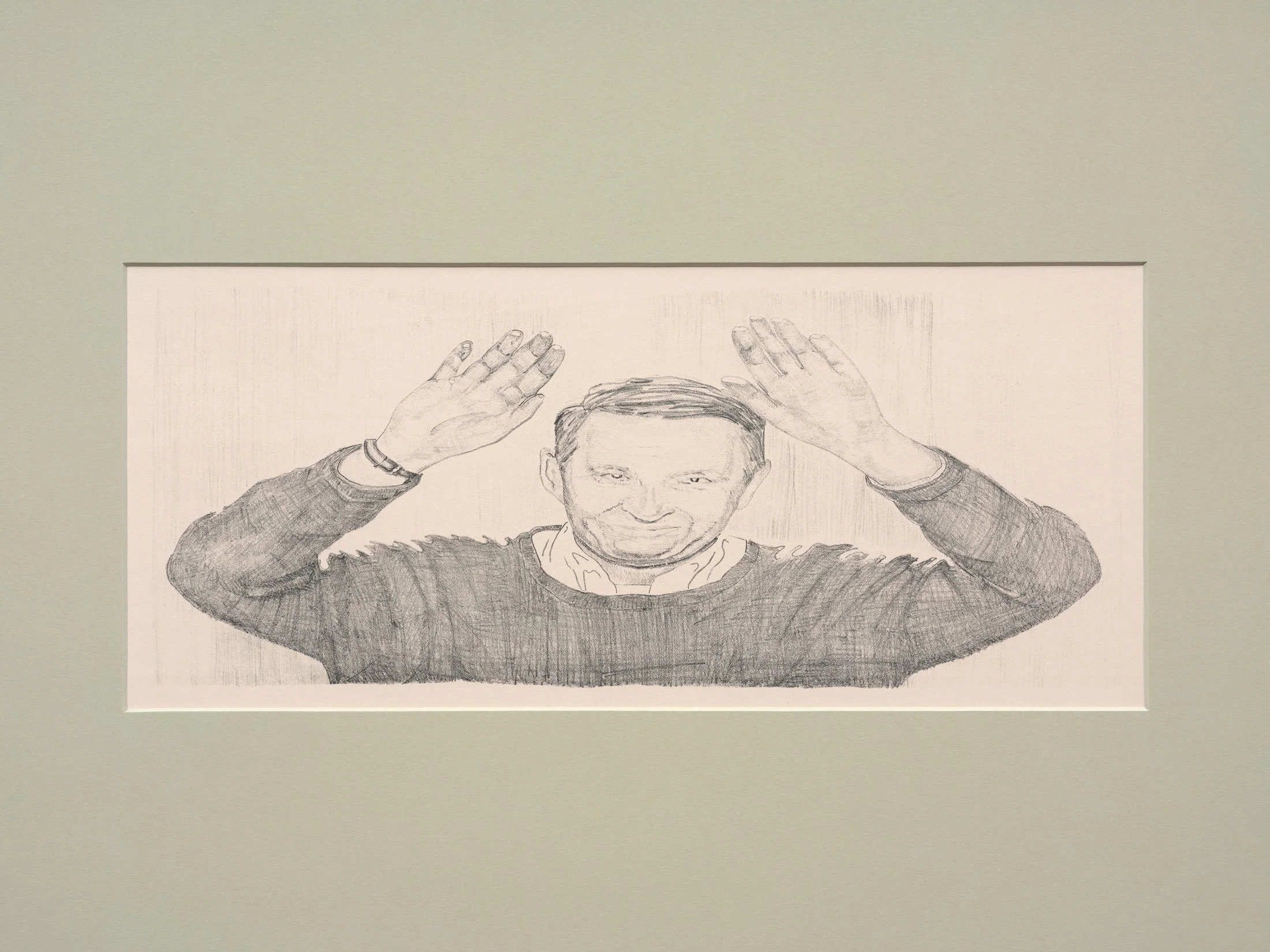 Detail shot of: Dries Van Noten 2017 Ready-To-Wear (stretch and horizontal flip), 2024, lithograph on Stonehenge paper, 535 x 735mm, edition of 6 + 1AP. 
Photography by Samuel Hartnett.