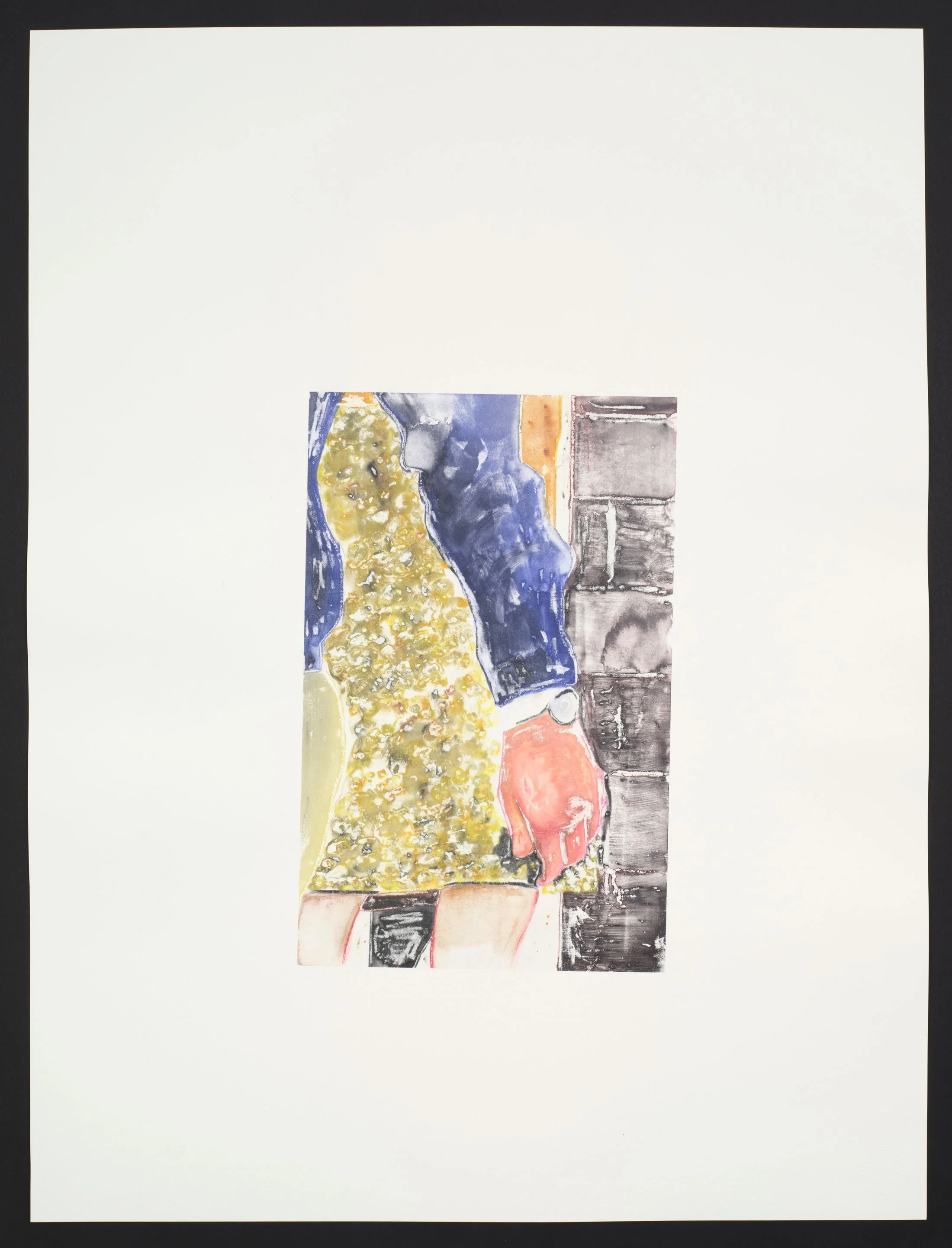 Dries Van Noten Fall 2009 Ready-To-Wear, 2024, silkscreen monotype on Steinbach paper, edition of 1. 
Photography by Samuel Hartnett.