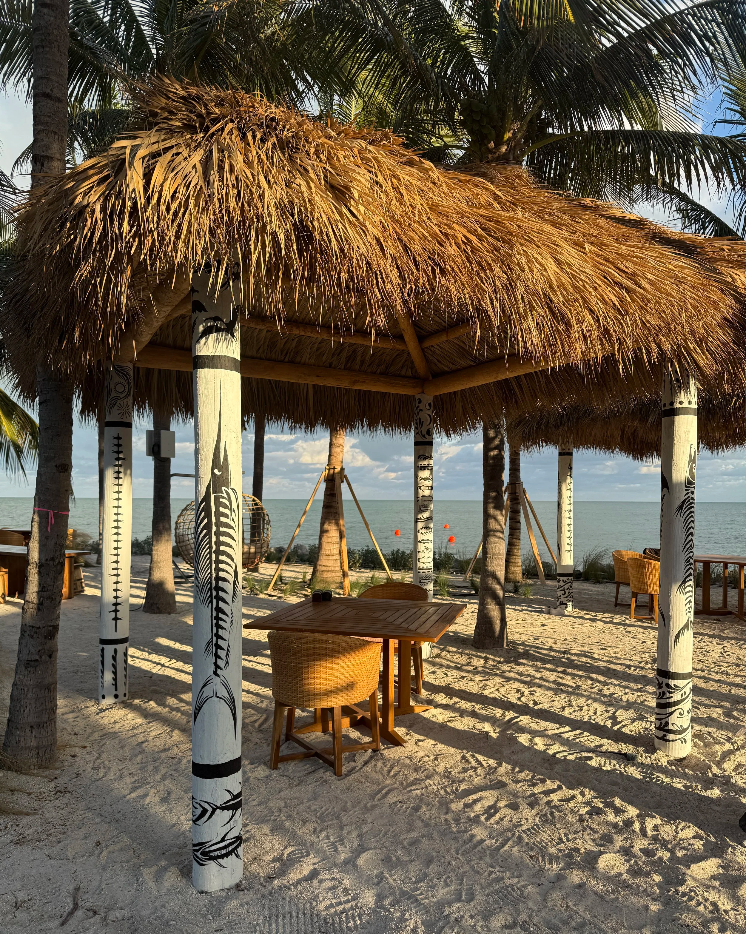 Black and White Tiki Posts, Islander Resort, Islamorada FL, 2025