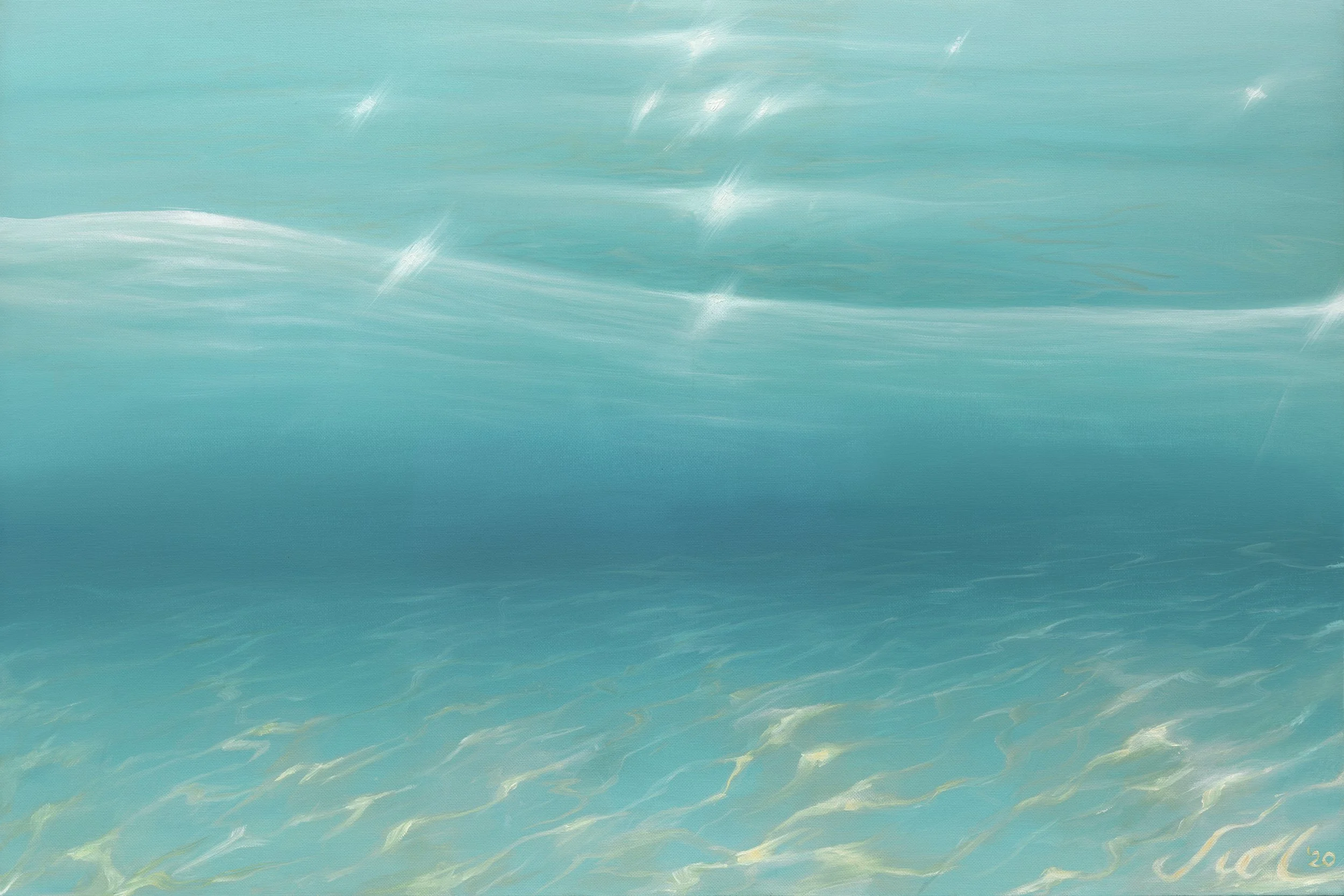 Crop of Alligator Light, oil on canvas, 30x40in, 2020