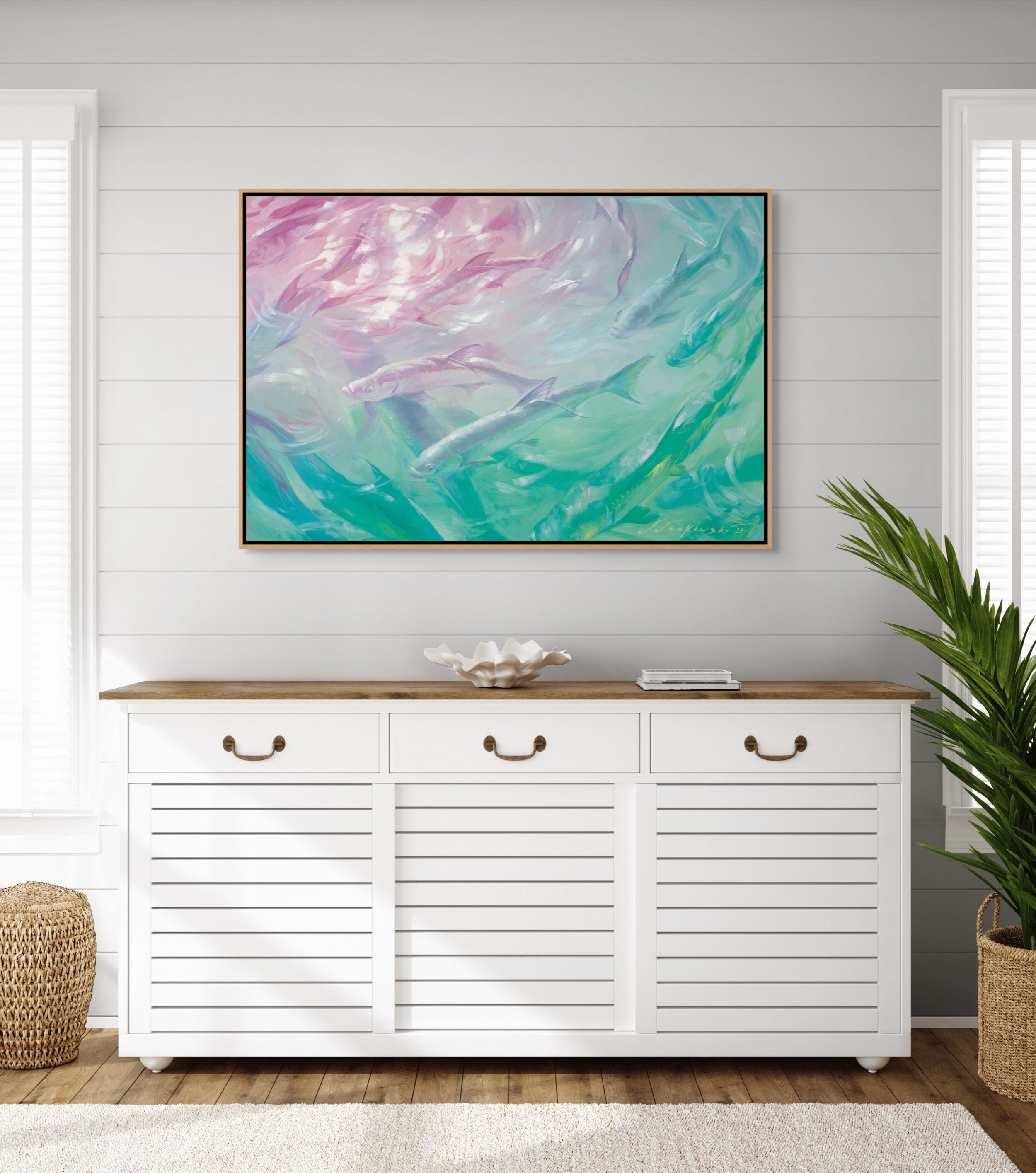 "Silver Kings in Pink and Green"