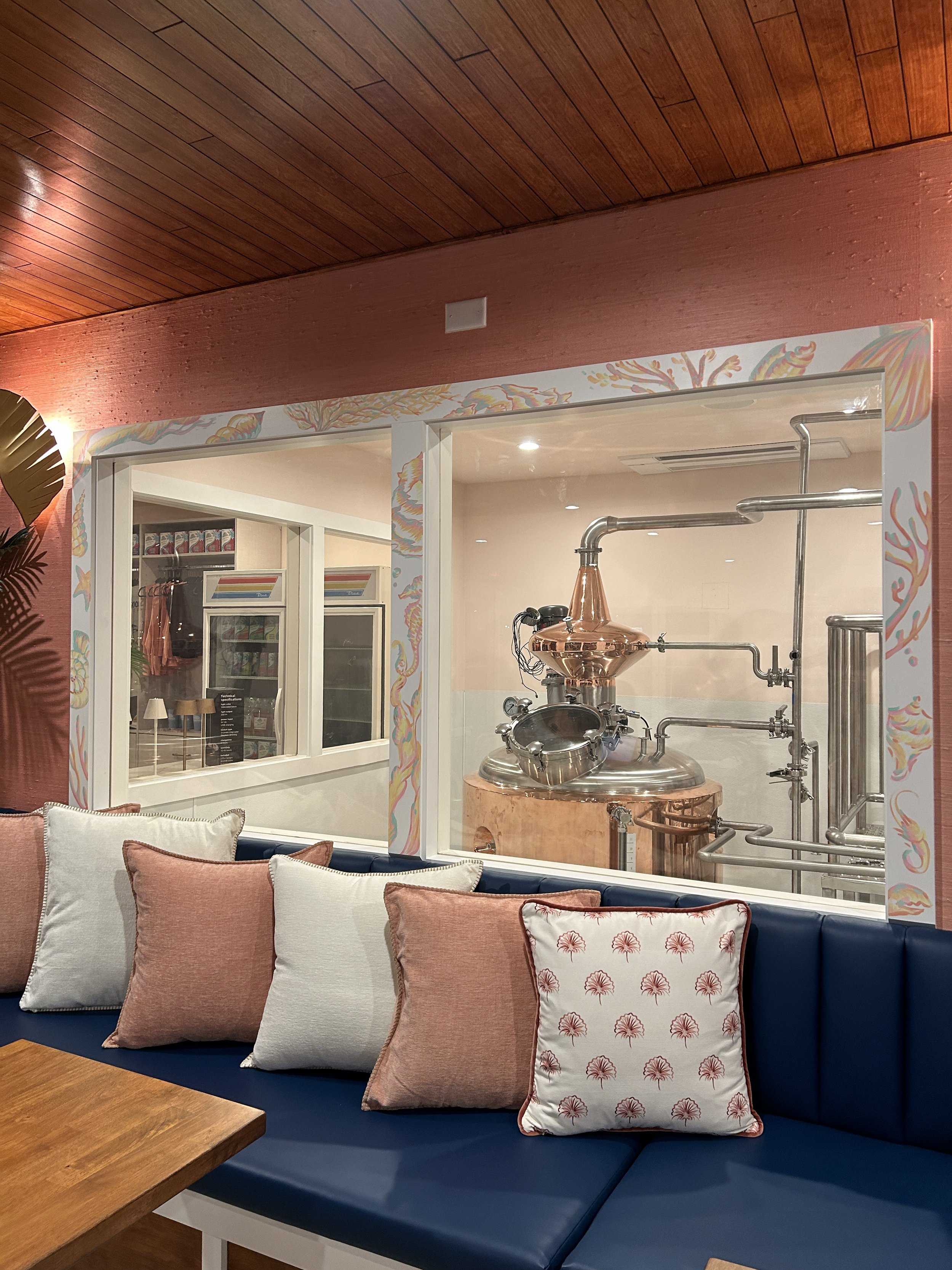 Decorative window frames for Crooked Palm Cabana Bar, Tavernier, FL 2024