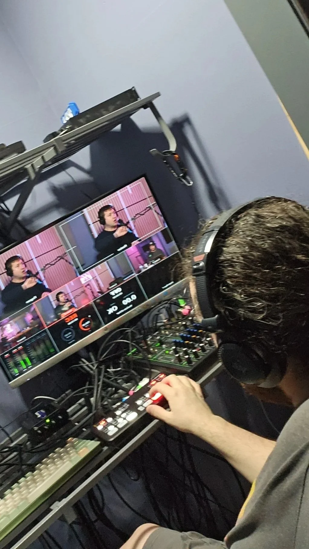 Jared in the new control booth! (2026)