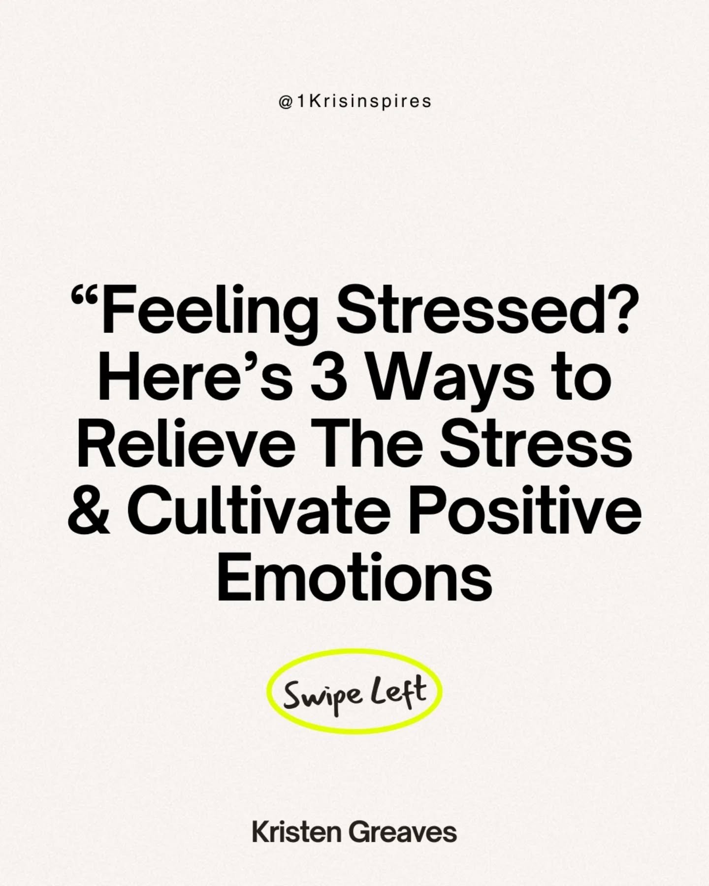 💥😪The truth is, life can sometimes feel stressful. However, we don't have to allow our stress to take full control of our lives.

It is because of this, here are 3 simple ways that you can relieve stress &amp; cultivate positive emotions today💛 #s
