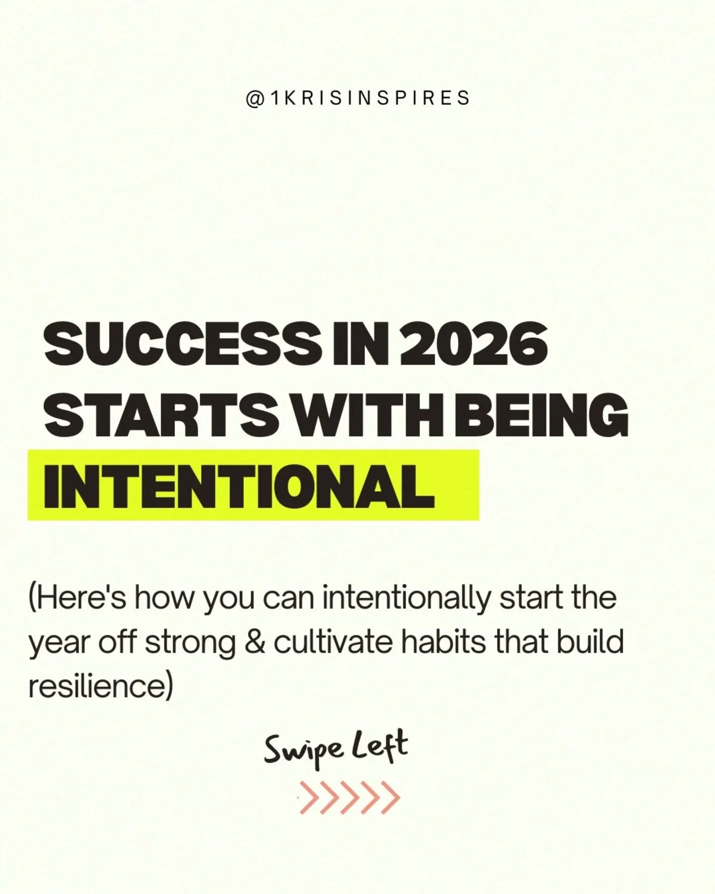 Success in 2026 starts with this one word.... "INTENTION".

Yep thats right. 

The only way that 2026 will look different than 2025 is if we are intentional. 

Intentional about our mindset 

Intentional about our growth 

Intentional about