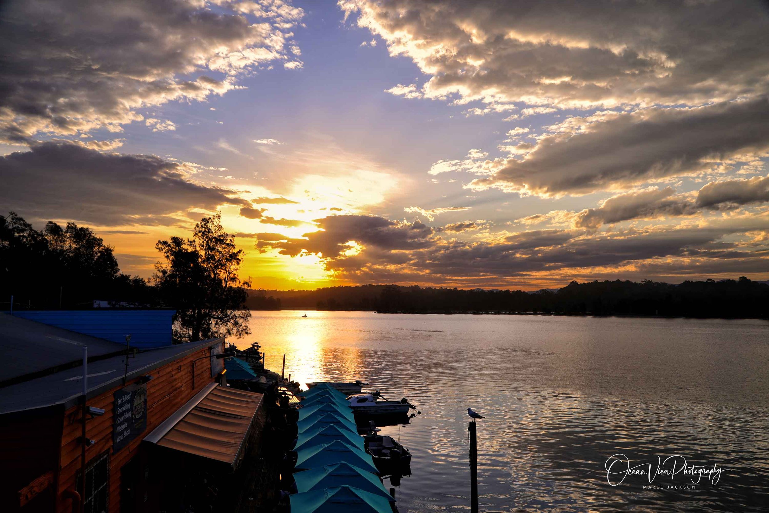 Tuross Boat shed at Sunset