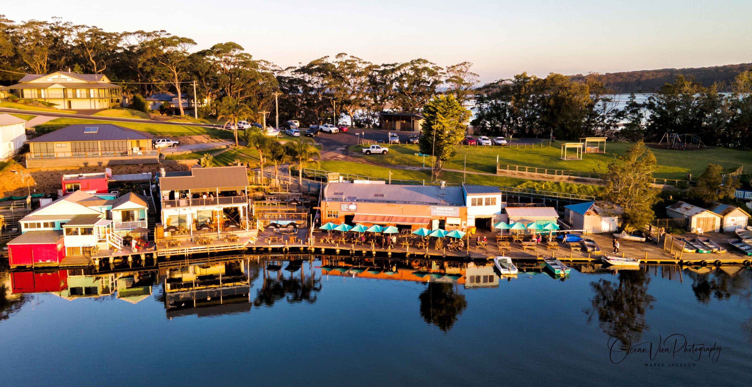 Tuross Head boat shed, Pickle Octopus & Red Box