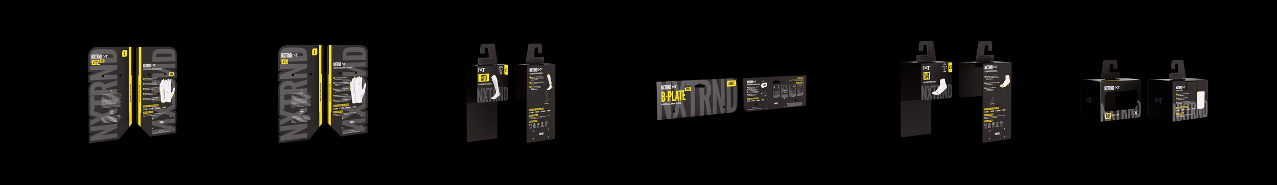 Designed NXTRND's first packaging system for retail and e-commerce, launched nationwide at Dick's Sporting Goods, Academy Sports + Outdoors, and Scheels.