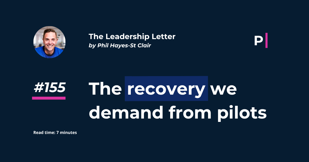 The recovery we demand from pilots but not CEOs