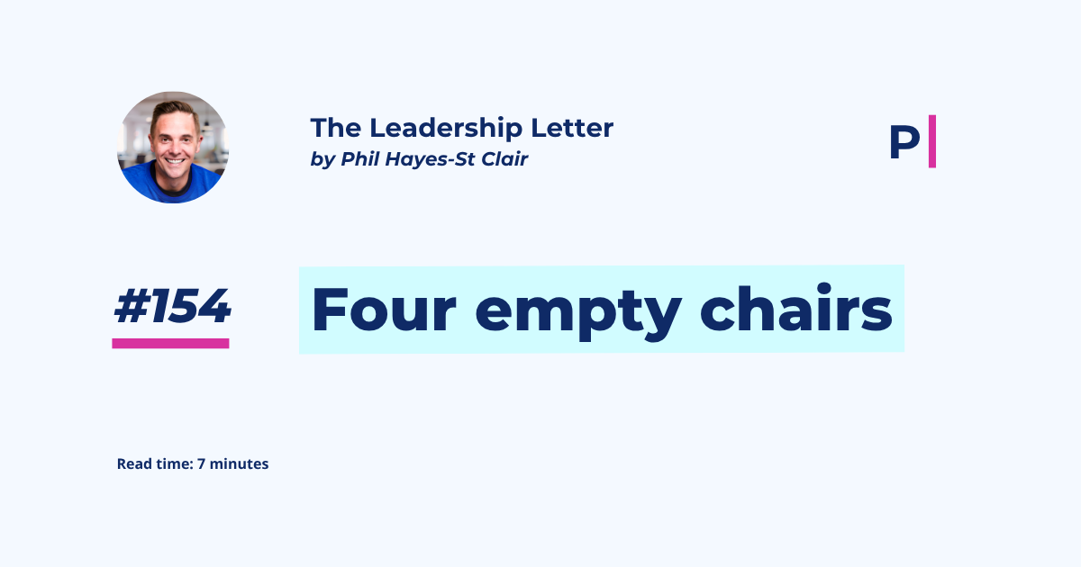 Four empty chairs