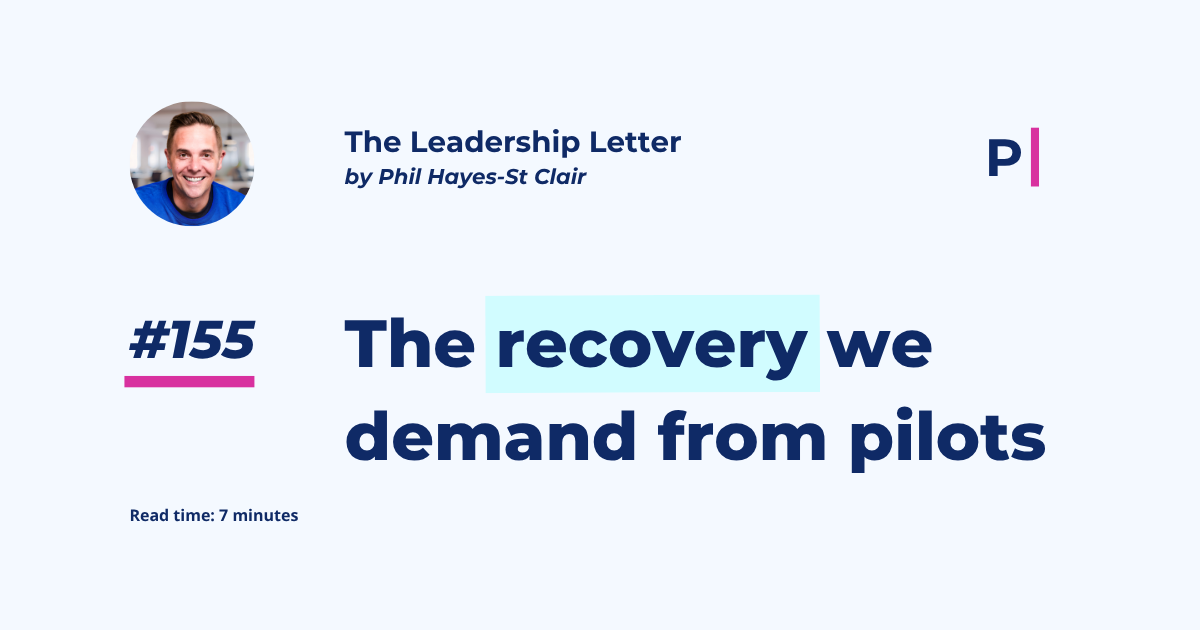 The recovery we demand from pilots (but not from CEOs)
