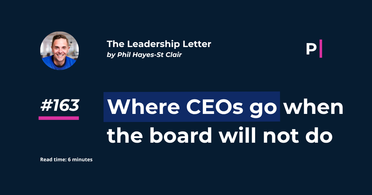 Where CEOs go when boards will not do