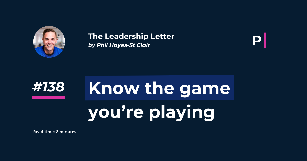 Know the game you're playing