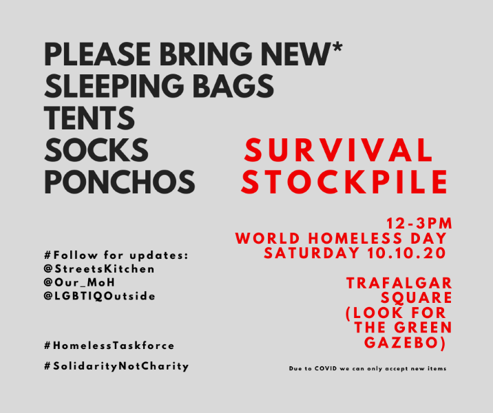 Winter Survival Stockpile on World Homeless Day