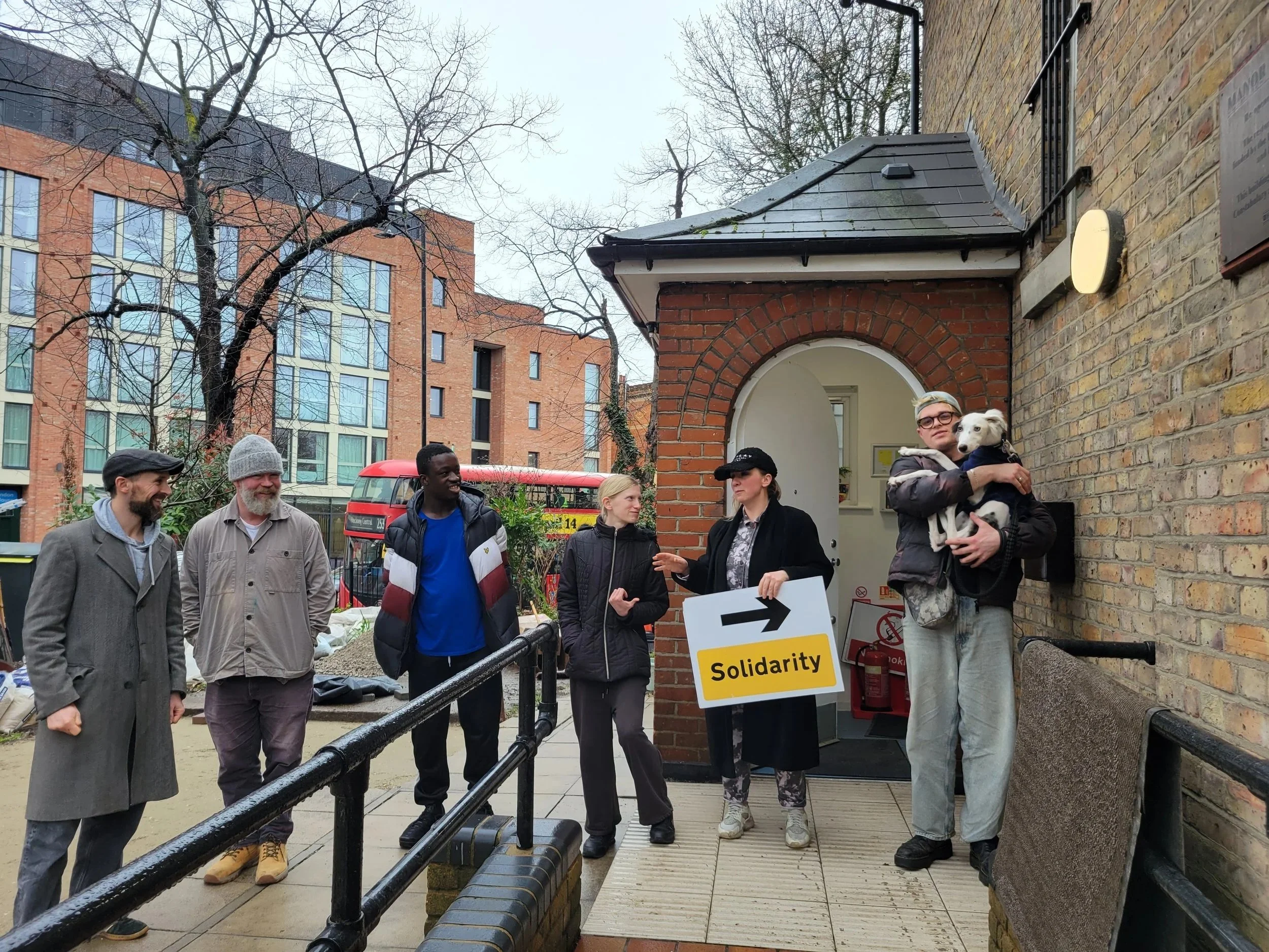 Museum of Homelessness volunteers on Christmas morning in the winter lockdown 