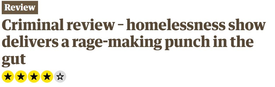 A 4 star guardian review headline