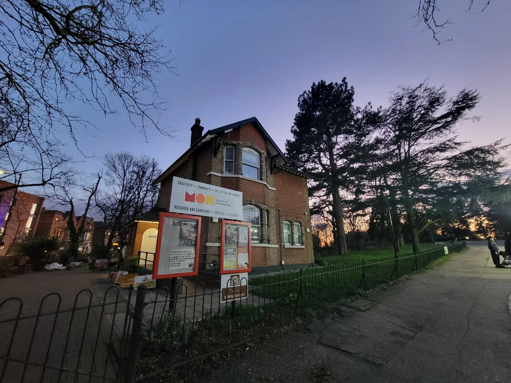 Museum of Homelessness at sunset