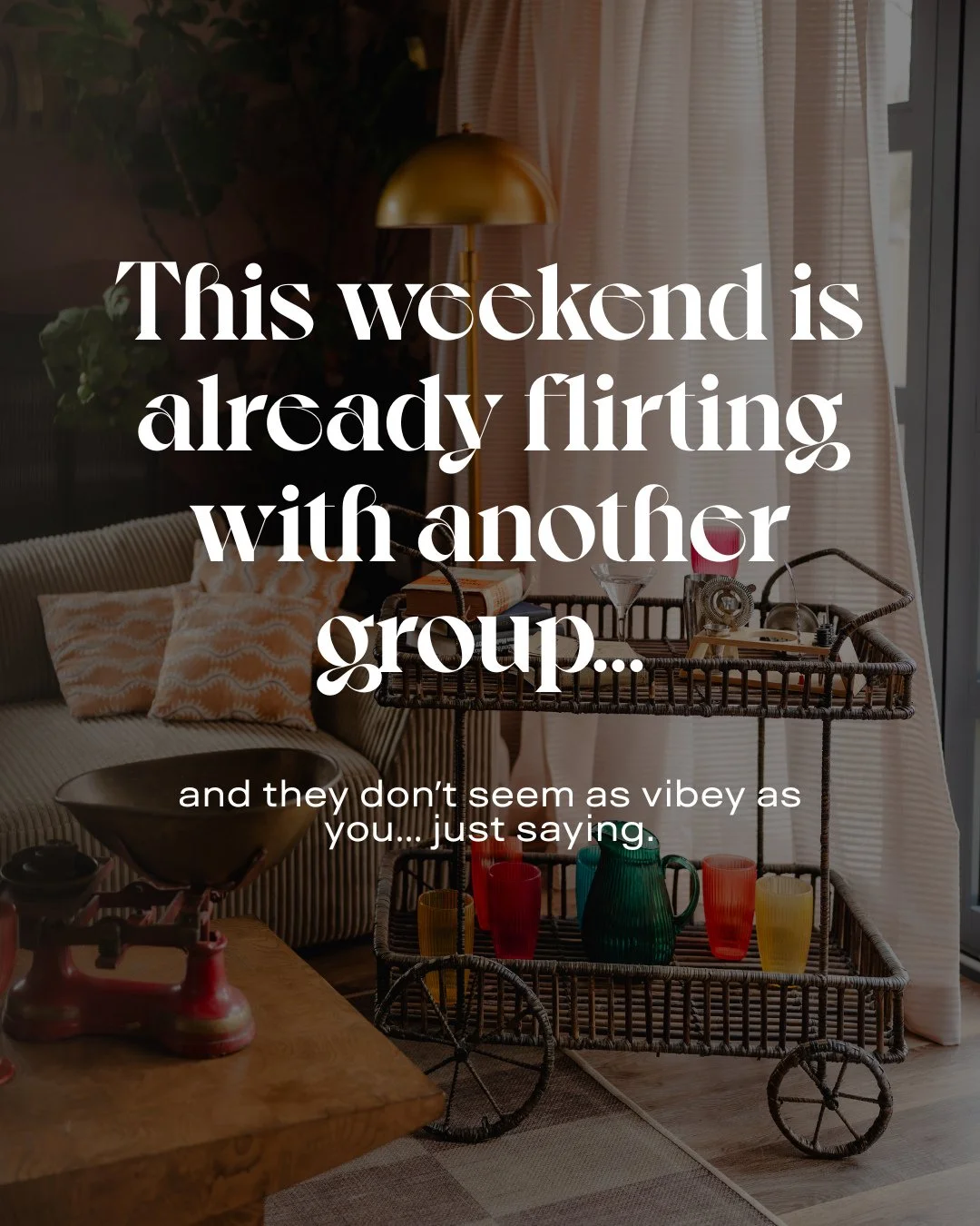 This Halloween weekend is flirting with someone else…
We have up to 40% off this stay that’s practically begging for mischief, cocktails by the pool, and a weekend you’ll never forget. But word on the street? Another group is ey