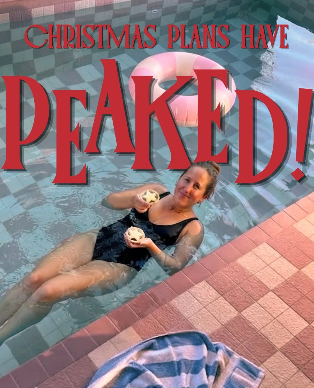 CHRISTMAS  HAS ENTERED THEIR POOL ERA.⁠
⁠
Because apparently the next step after mince pies and mulled wine is floating around in a private pool with one.⁠
Corn Crib from &pound;62.48 pp/pn this December.⁠
⁠
Bring the people. We&rsquo;ll bring the ri