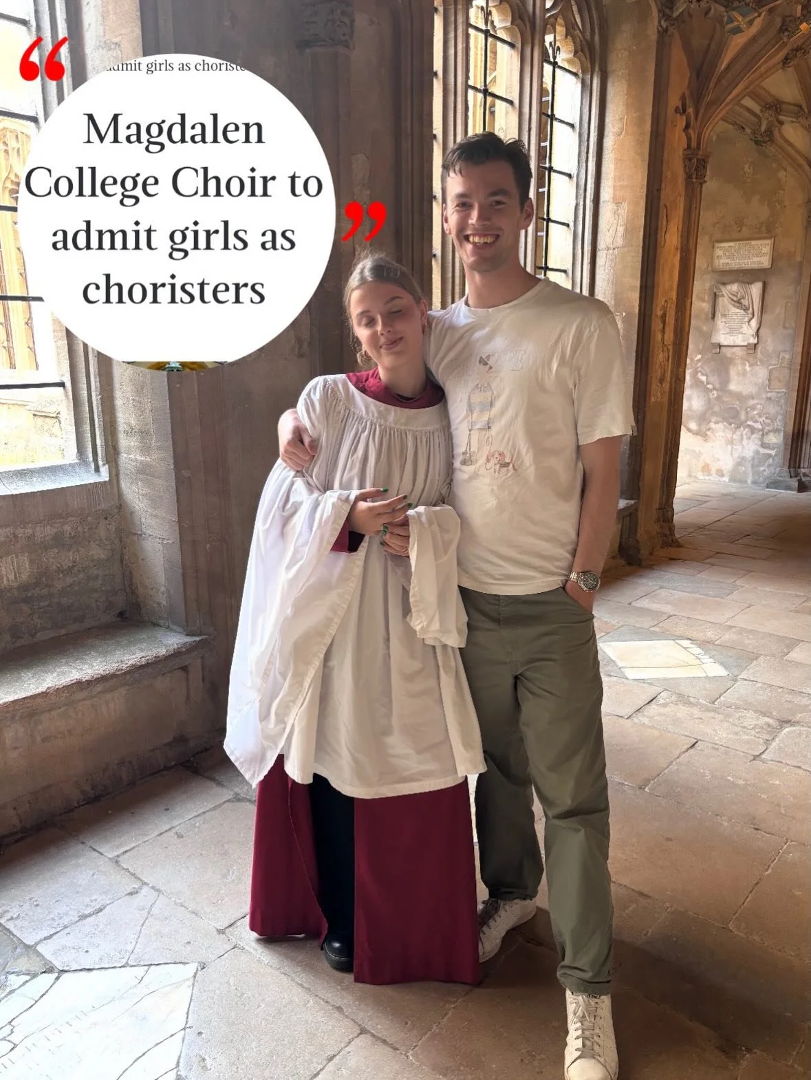About time too! How lucky we are that two of my kids were able to find their voice in choral music with equal opportunity. When we entered this world in 2007 the doors were still closed to girls and ingrained bias still reigned at large (still does i