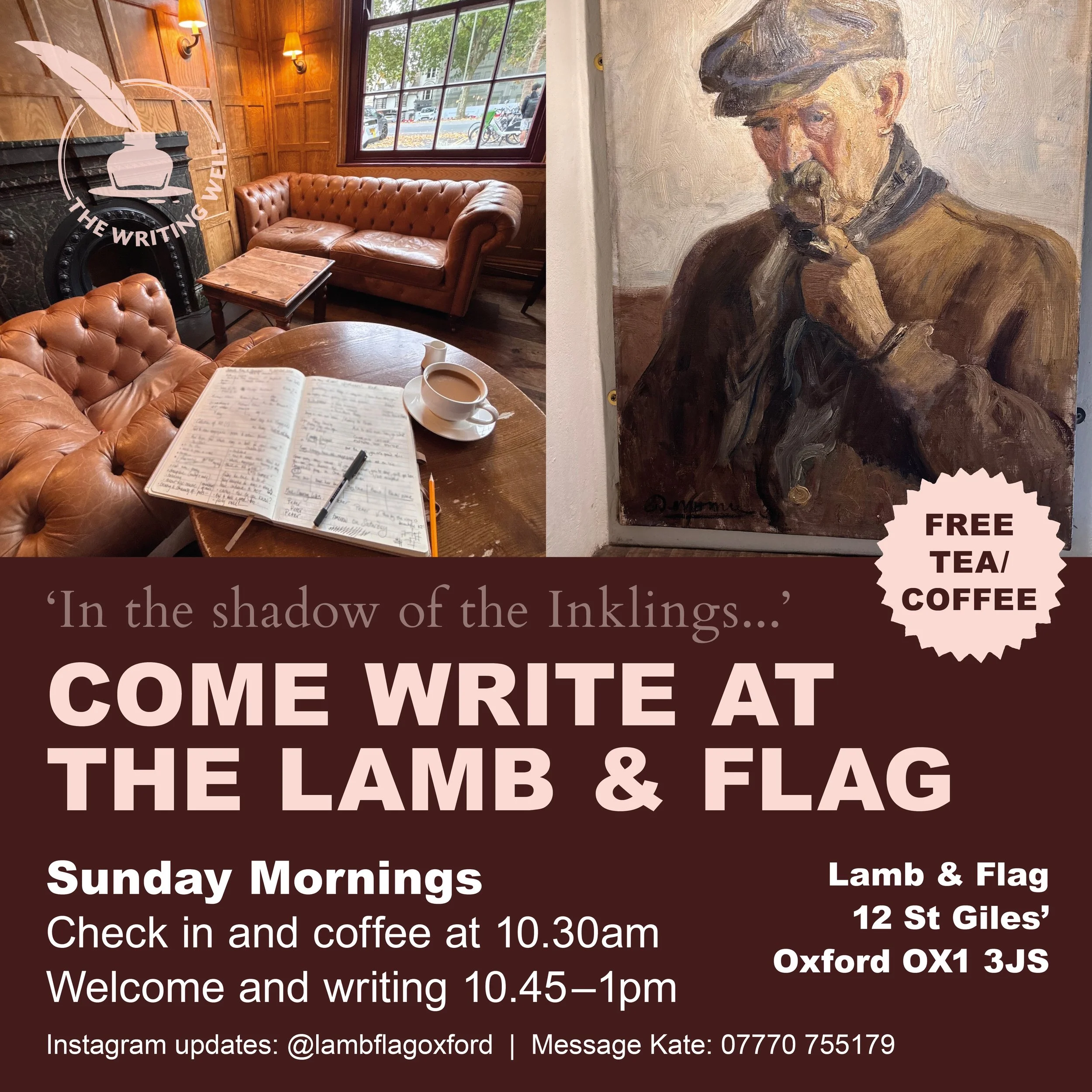 IN THE SHADOW OF THE INKLINGS | Sunday morning co-writing sessions at the Lamb & Flag, Oxford | 10.30–1pm | pay what you can