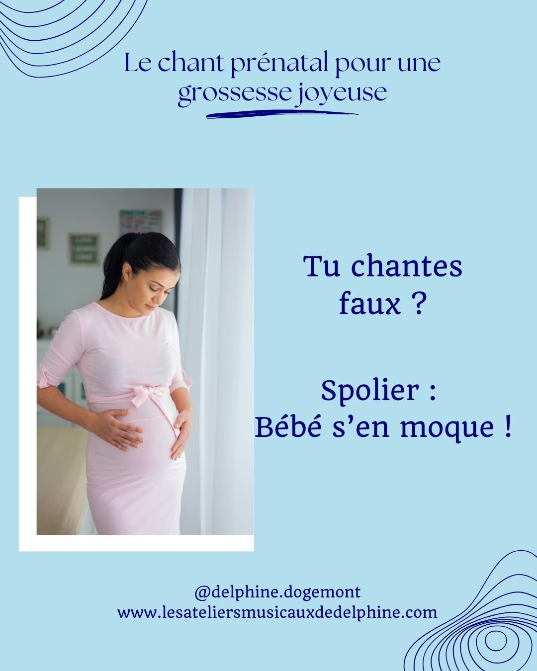 Pourquoi chanter enceinte fait du bien &agrave; b&eacute;b&eacute; (et &agrave; toi) 

 Le talent n'a rien &agrave; voir l&agrave;-dedans &mdash; ta voix, ton b&eacute;b&eacute; la reconna&icirc;tra entre mille. 

Sauvegarde ce post pour te lancer ce