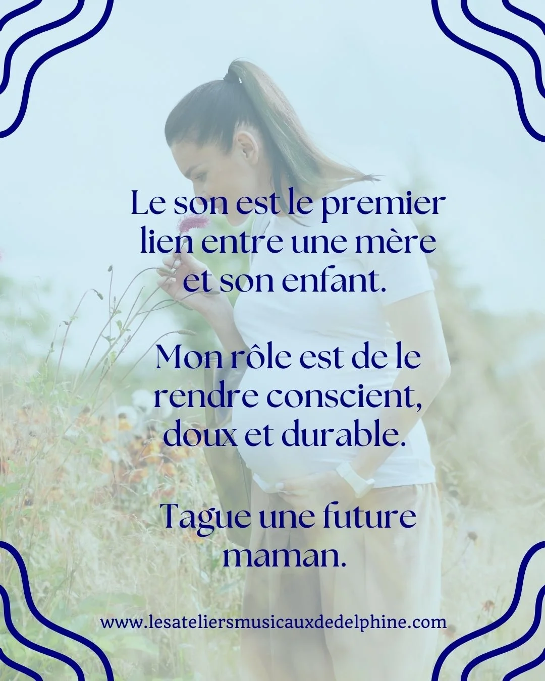 &laquo; Le son est le premier lien entre une m&egrave;re et son enfant. Mon r&ocirc;le est de le rendre conscient, doux et durable. &raquo;

Tag une future maman qui a besoin d'entendre &ccedil;a aujourd'hui.

Je suis Delphine, Praticienne des sons, 