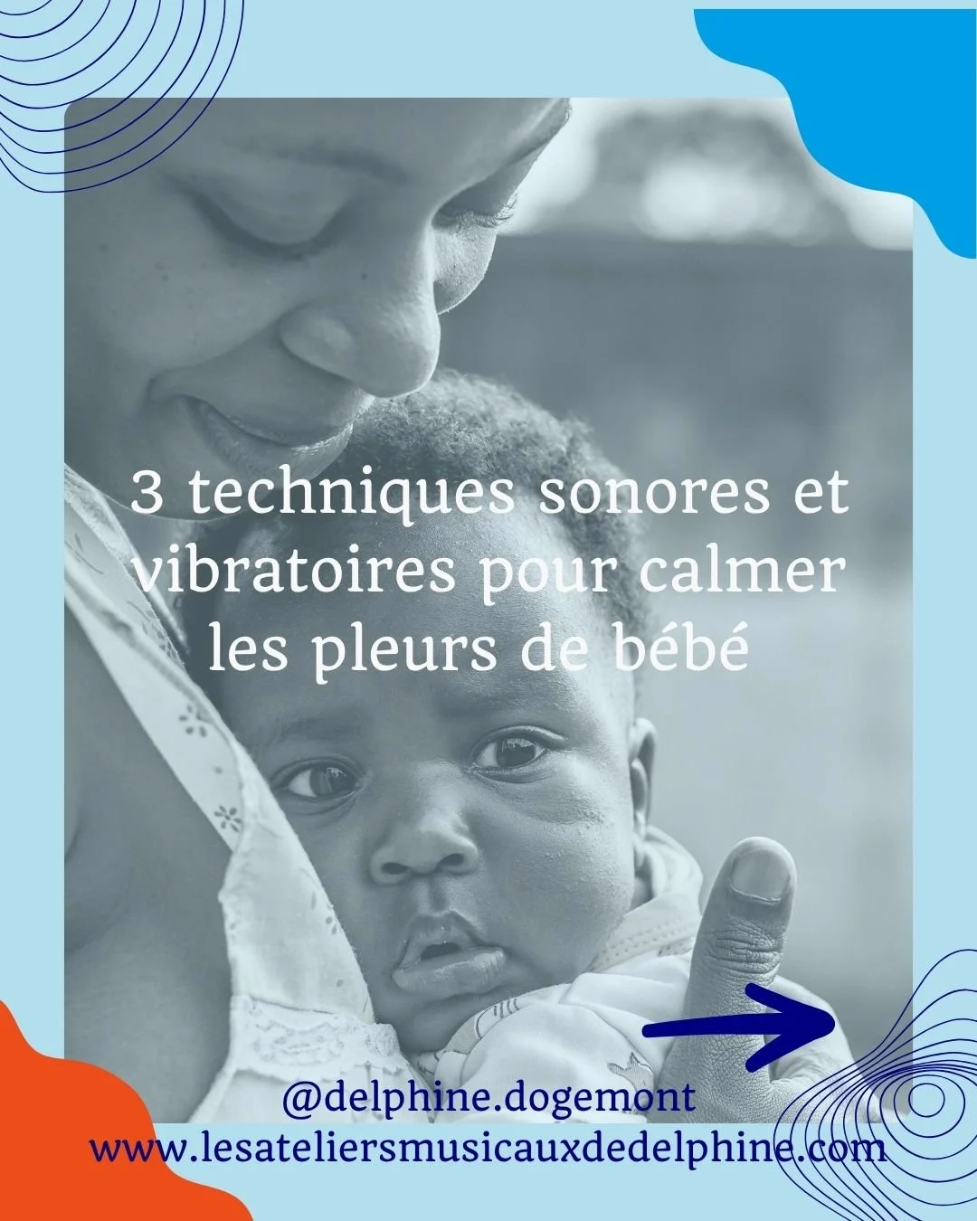 3 techniques sonores et vibratoires pour calmer les pleurs de b&eacute;b&eacute; 

 Aucune ne demande de mat&eacute;riel particulier &mdash; juste ta voix, ton corps, et 2 minutes. 

Sauvegarde ce post pour l'avoir sous la main la prochaine fois, et 