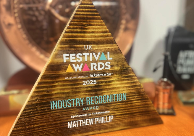UK Festival Awards recognise&nbsp;Matthew Phillip with Industry Recognition Award