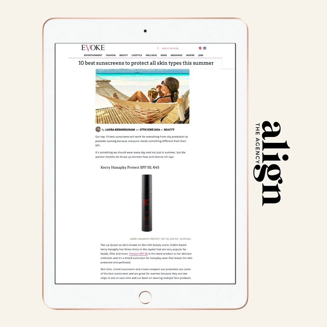 🫧 Spotted 🫧 #AlignTheAgency client @kerry.hanaphy game-changing Protect SPF 50 named as one of the '10 Best Sunscreens To Protect All Skin Types This Summer' on @evokedotie 🧴🥥☀️#ATAClient #KerryHanaph #evokeie