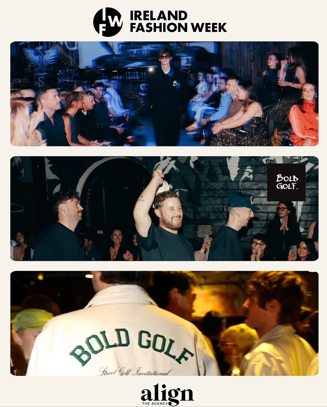 Ireland Fashion Week x Bold Golf 🏌️&zwj;♂️

@boldgolf didn&rsquo;t just open @irelandfashionweek, they set the tone for what Irish fashion can be: unapologetically modern, creatively fearless, and rooted in community. 

Teeling Whiskey Distillery tr