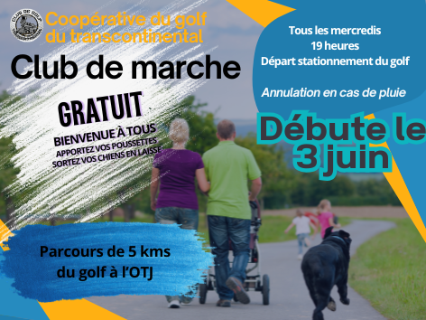 Club de Marche - Départ stationnement du golf