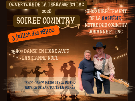 Soirée Country - Duo de la Gaspésie Johanne et Luc - Danse en ligne - Laurianne Noël