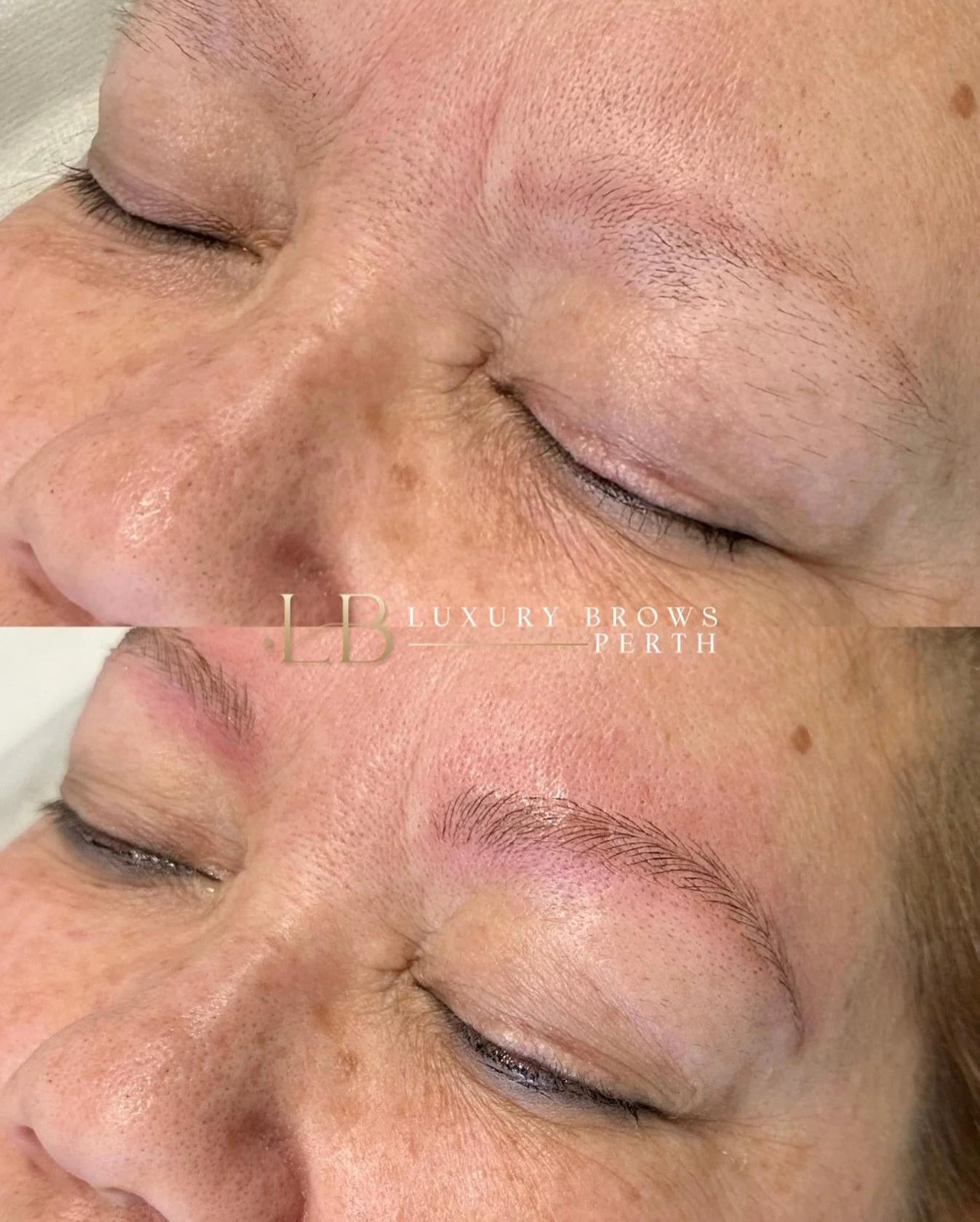 ✨ Brow Correction Transformation ✨
From Pink to Perfectly Natural!

Over time, older cosmetic brow tattoos&mdash;especially those done with iron oxide pigments&mdash;can fade into unwanted pink, orange, or red tones. This happens because the darker p