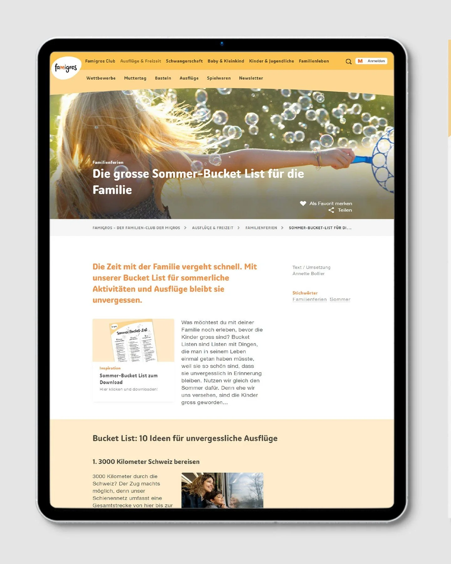 🧡 Kleines R&uuml;ckblick-Snippet aus meiner Arbeit f&uuml;r Famigros, der gr&ouml;ssten Familienplattform der Schweiz. 

SEO-basiert durfte ich ganze Themen eigenst&auml;ndig erarbeiten. Das bedeutete konkret: recherchieren, Inhalte strukturieren, T