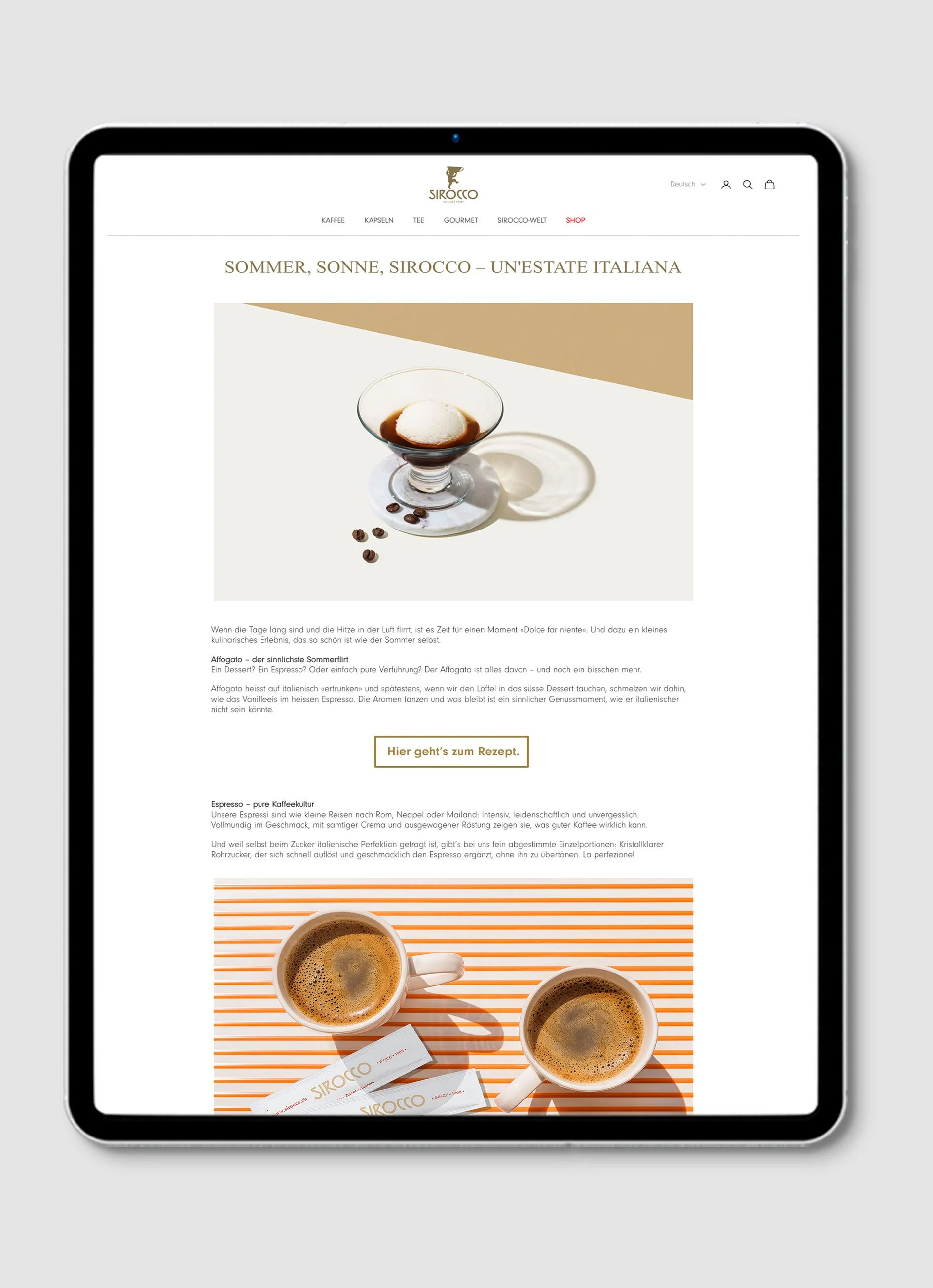 Sommerkampagne bollier creatives für Sirocco